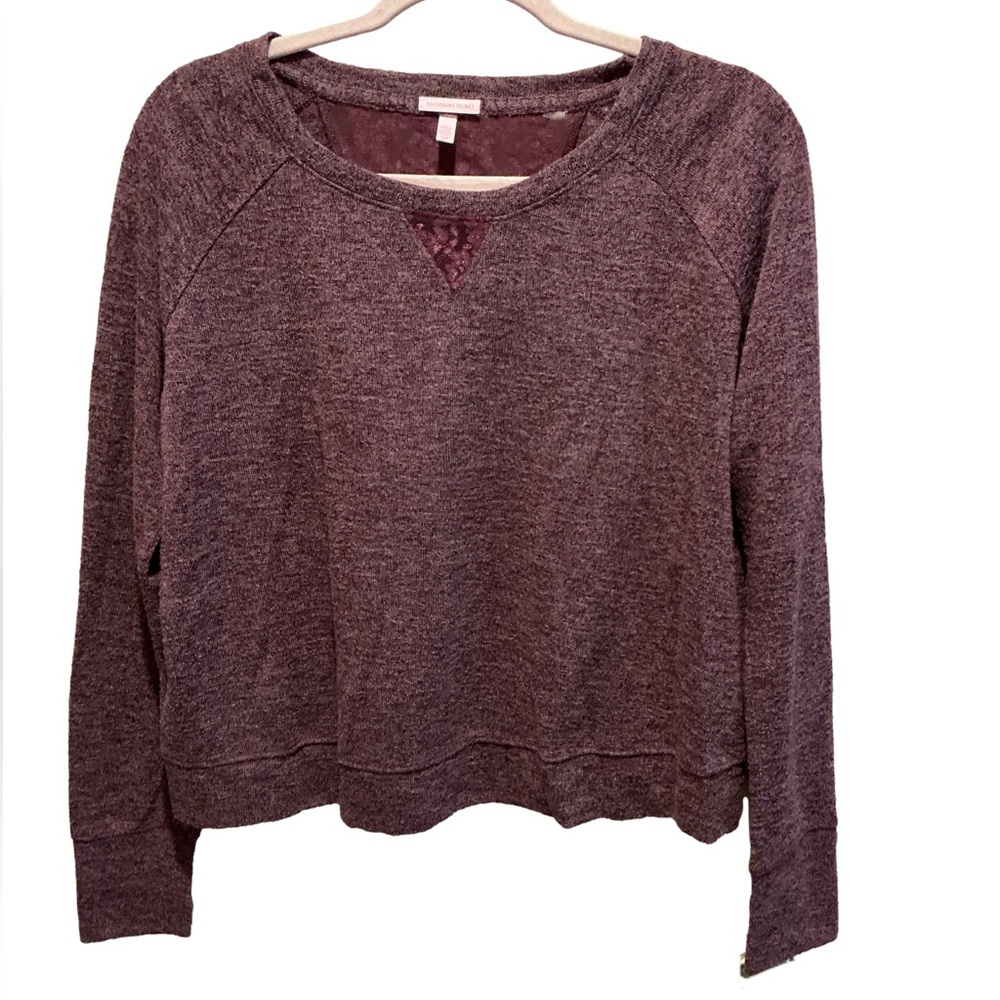 Victoria's Secret lightweight sweater featuring lace trim. Size S.